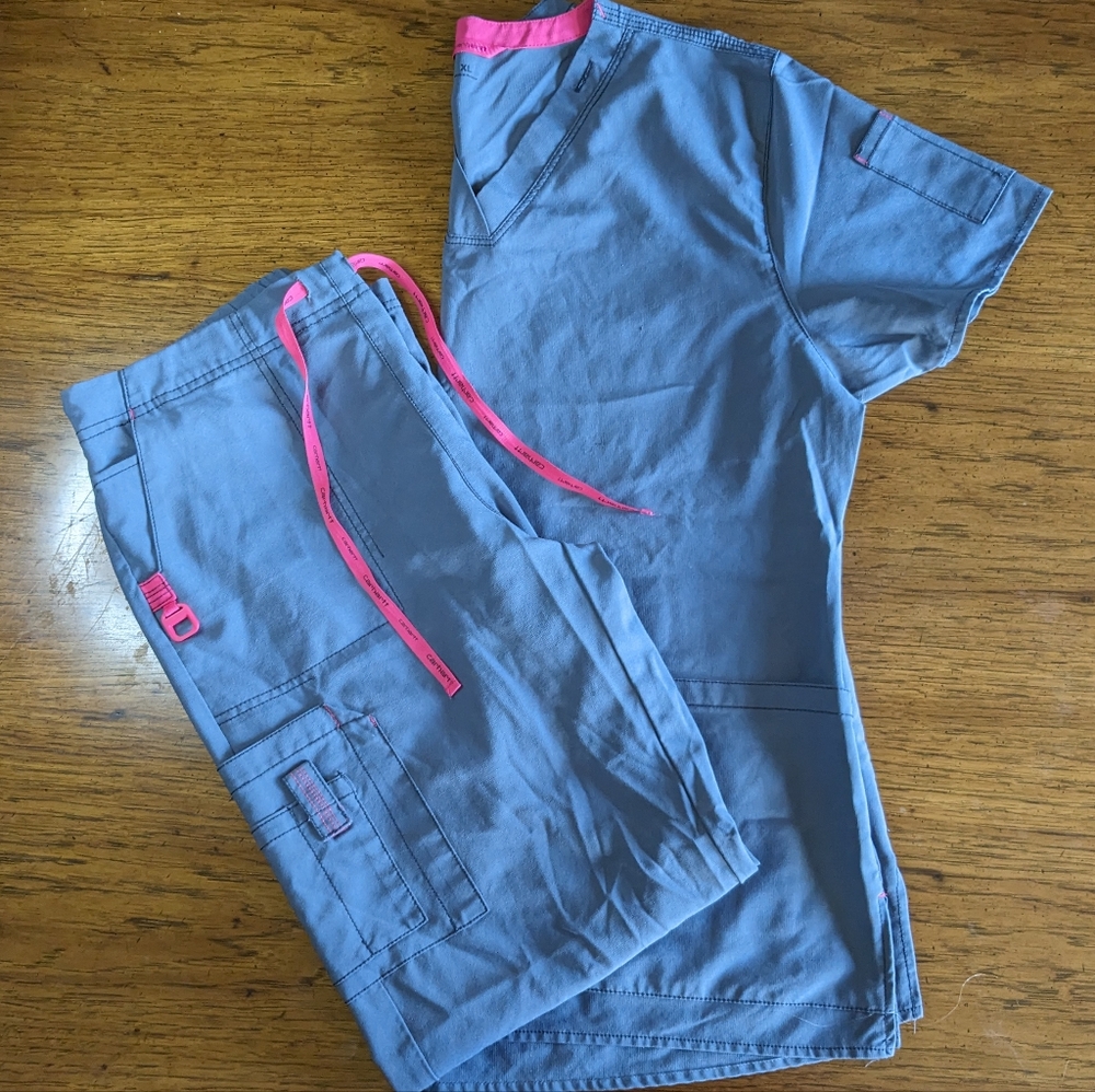 Carhartt XL Grey Scrub Set